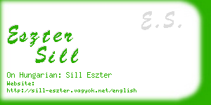 eszter sill business card